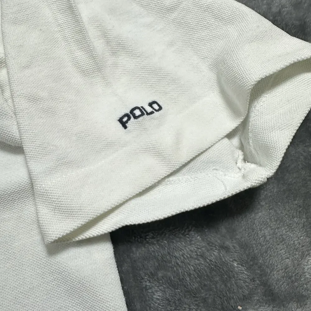Polo Ralph Lauren Men’s Medium‎ White Golf Shirt Athletic Fit Modern Preppy